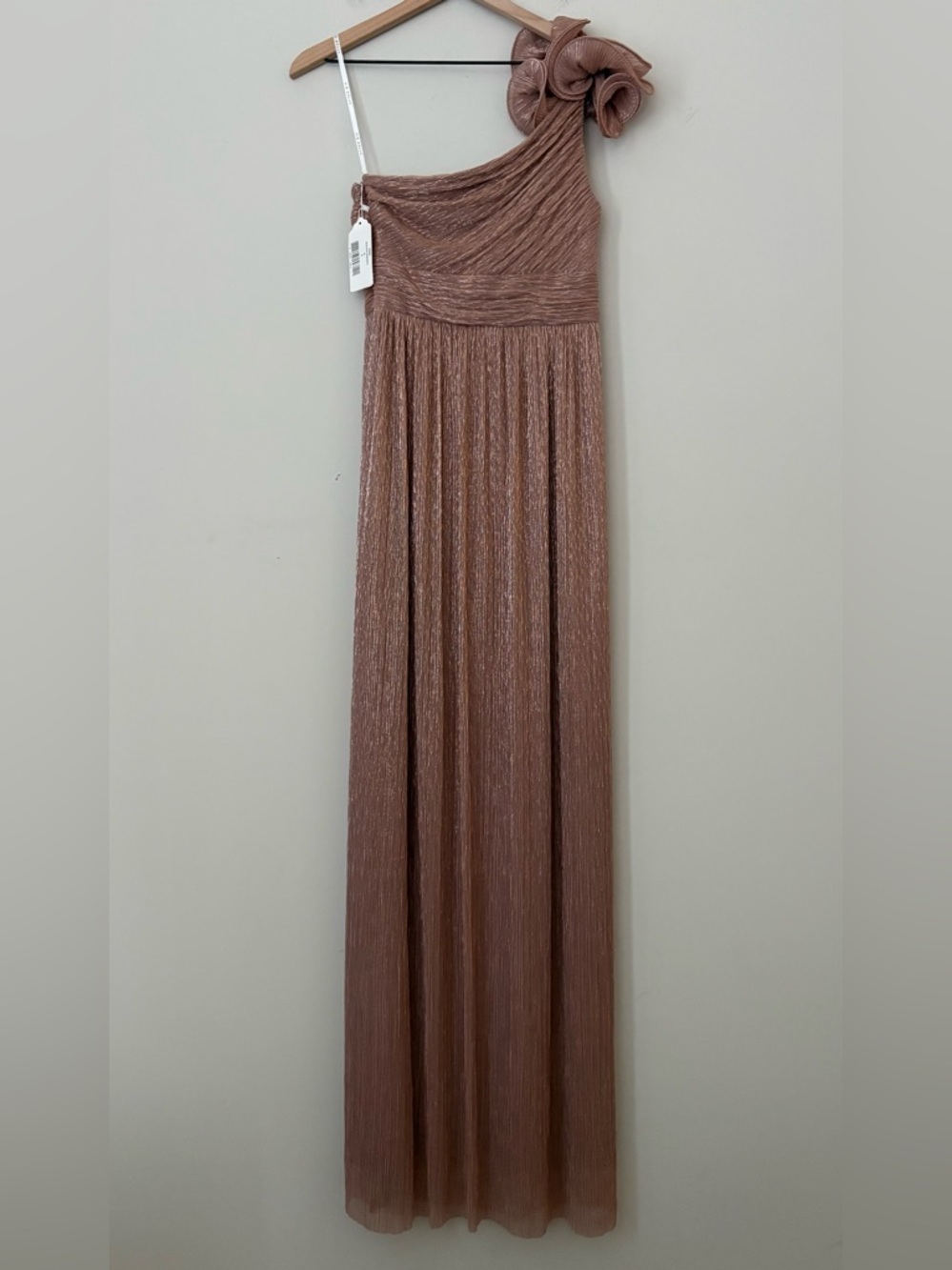 New! After Six Dramatic Ruffle Edge One-Shoulder Dress - Picture 4 of 12